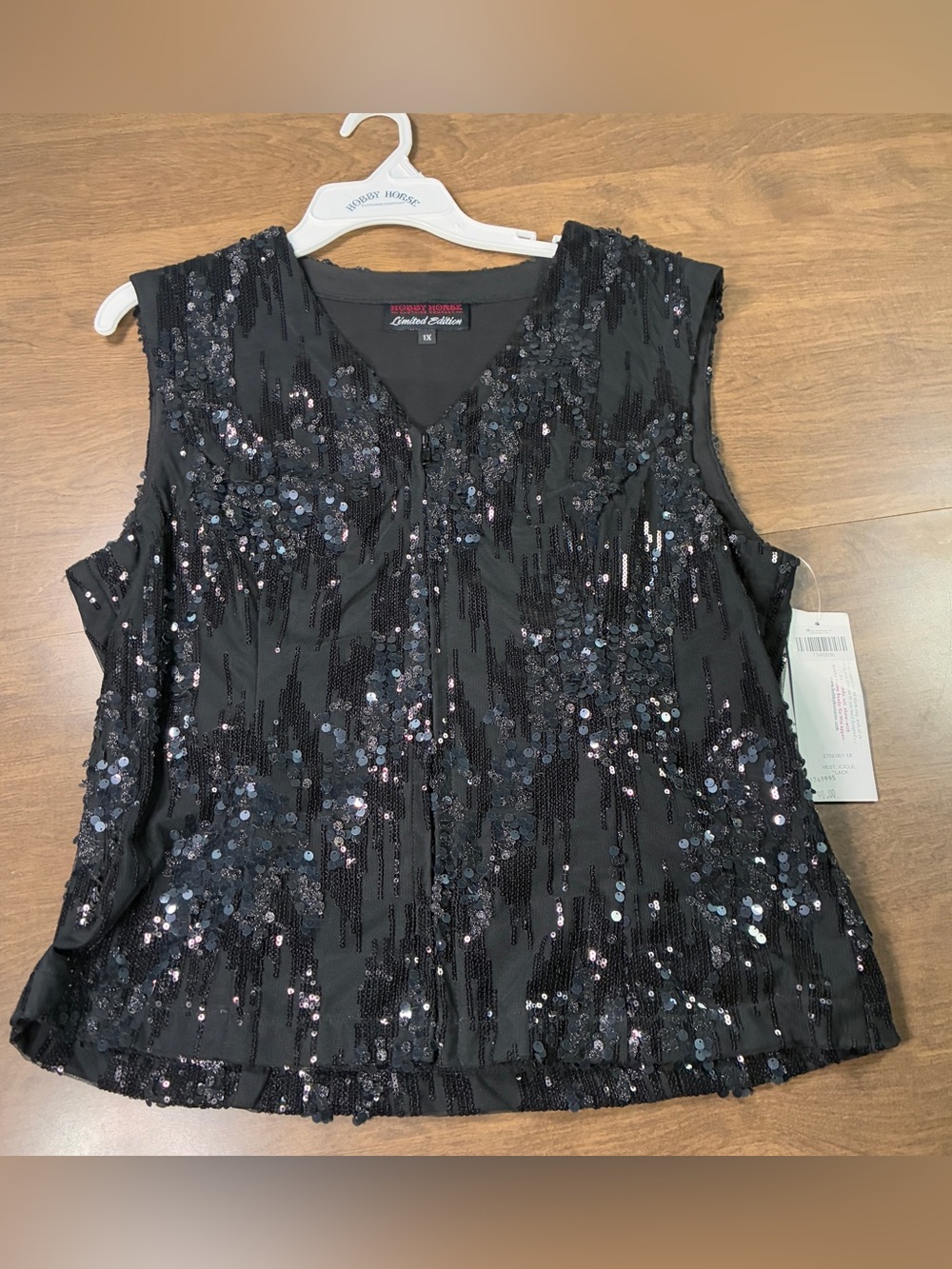 Hobby Horse Limited Edition Show Vest Black Icicle Sequin 1X